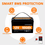 LiFePO4 సోలార్ ఎనర్జీ స్టోరేజ్ పవర్ బ్యాటరీ 12V 100Ah